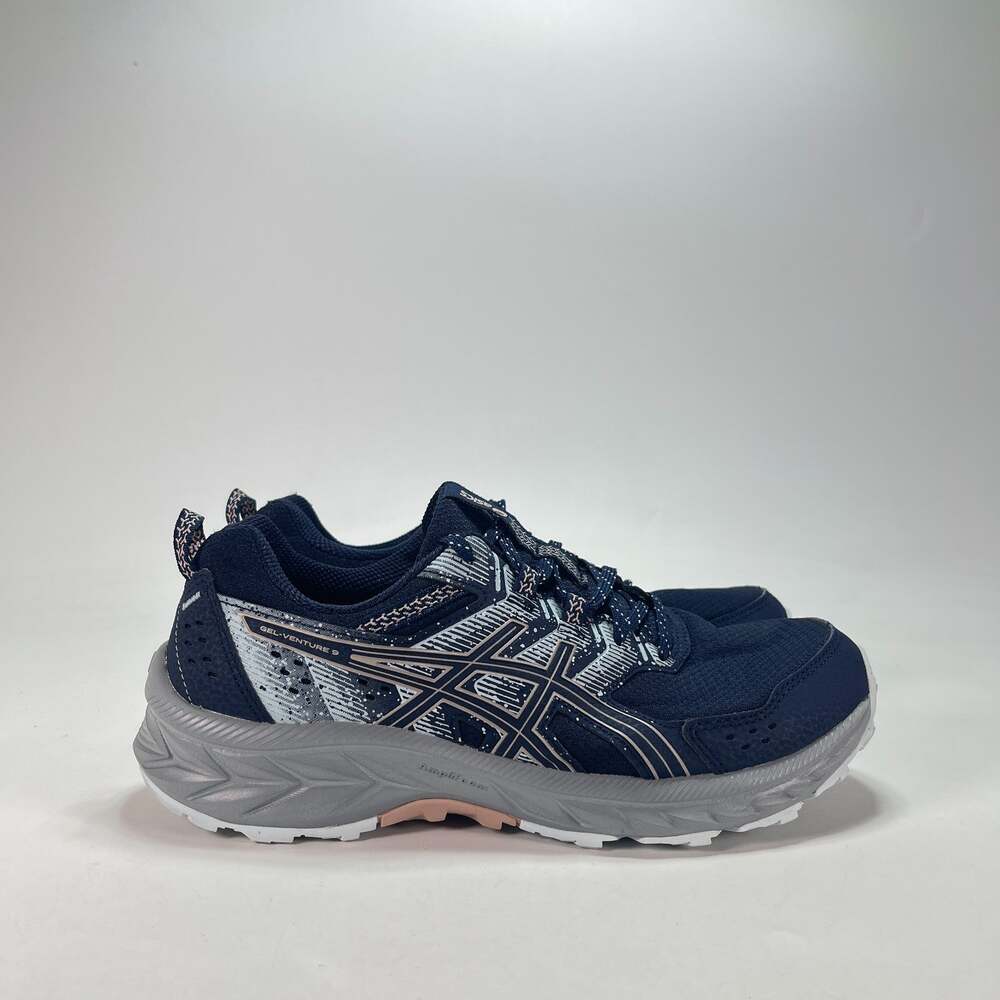 ASICS Gel-Venture 9 Running Shoes Navy Blue Pink Sneaker Women's Size 8.5